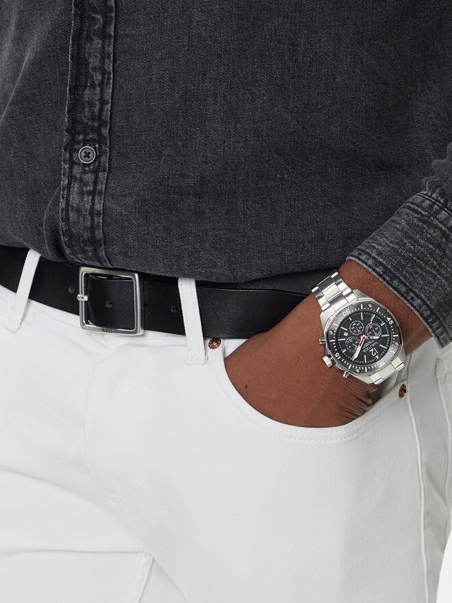 Nautica Pulkstenis Nautica Sporty Chronograph NAPBSS505 Sudraba