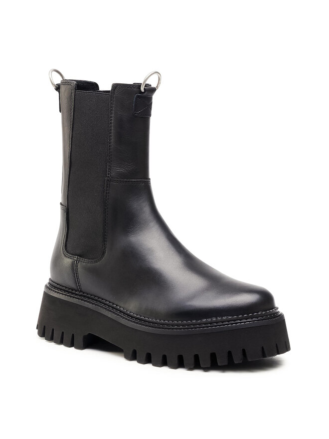 Bronx Kotníková obuv s elastickým prvkem Bronx 47268-A Černá
