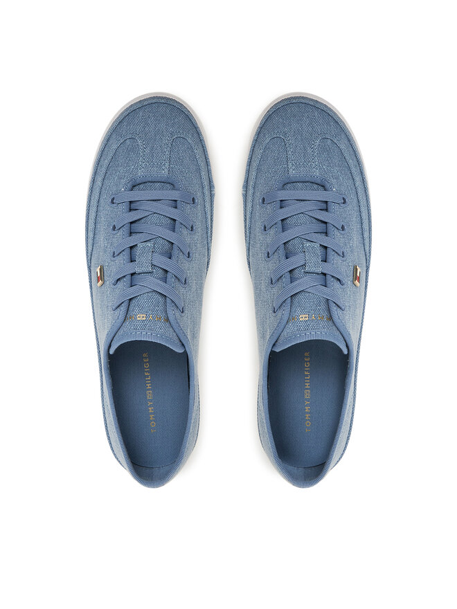 Tommy Hilfiger Sneakers Tommy Hilfiger Washed Canvas Vulc Sneaker FW0FW08894 Blau