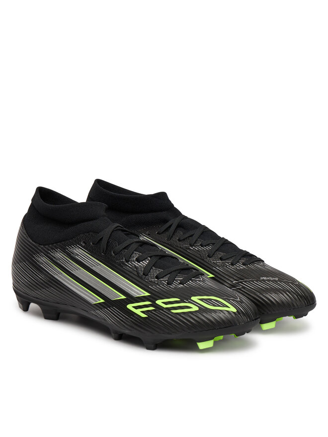 adidas Buty do piłki nożnej adidas F50 League Mid Firm/Multi-Ground Boots JI0887 Czarny