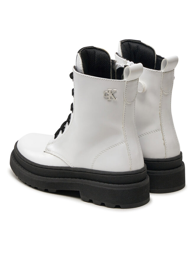 Calvin Klein Jeans Turistická obuv Calvin Klein Jeans Lace-Up Bootie V4A5-81031-1453 M Bílá