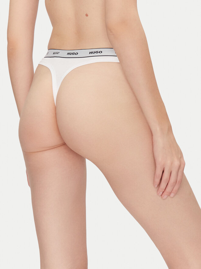HUGO HUGO Набір з 3 пар стрінгів Triplet Thong Stripe 50545680 Білий