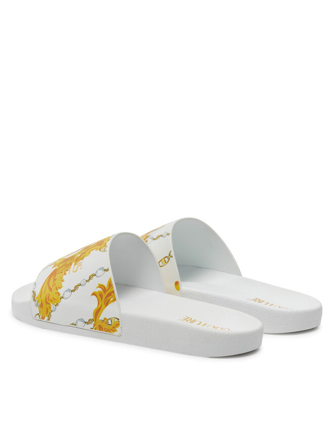 Versace Jeans Couture Παντόφλες Versace Jeans Couture 77YA3SQ4 ZS834 Λευκό