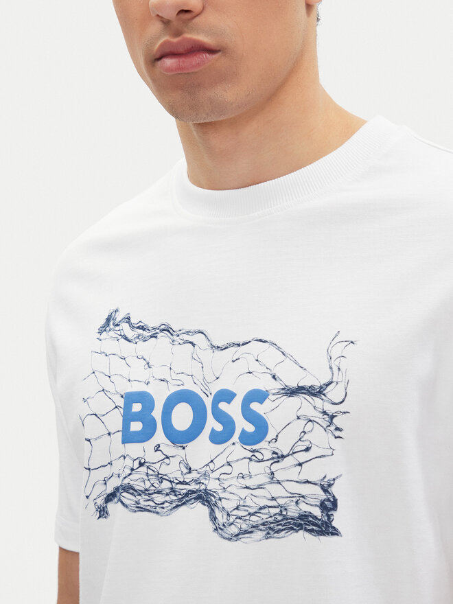 BOSS BOSS Футболка Logo Space 50539186 Білий Regular Fit