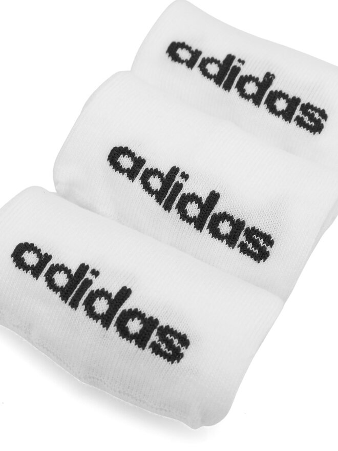 adidas Set de 3 perechi de șosete joase unisex adidas HT3447 3-PACK Alb