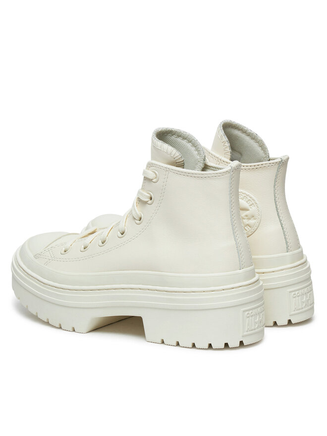 Converse Botki Converse Chuck Taylor All Star Lugged Heel Leather Platform A10370C Biały