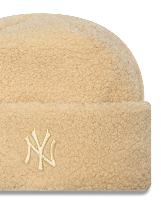 New Era Czapka New Era Borg New York Yankees Cuff Knit Beanie 60580756 Beżowy