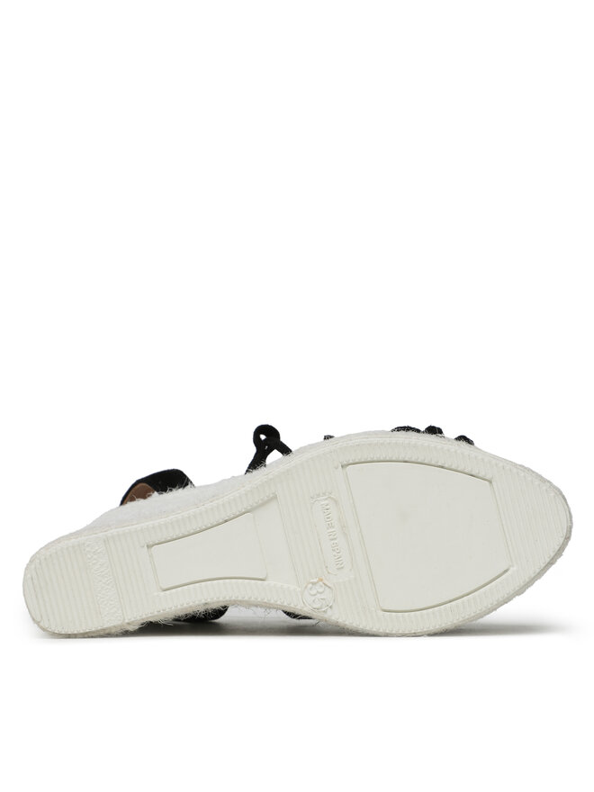 Manebi Εσπαντρίγιες Manebi Lace-Up Wedge Espadrilles L 8.6 WA Μαύρο