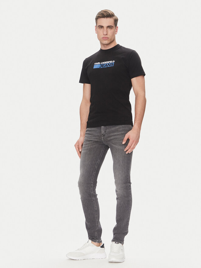 Karl Lagerfeld Jeans Karl Lagerfeld Jeans Marškinėliai A2M17074 Juoda Regular Fit