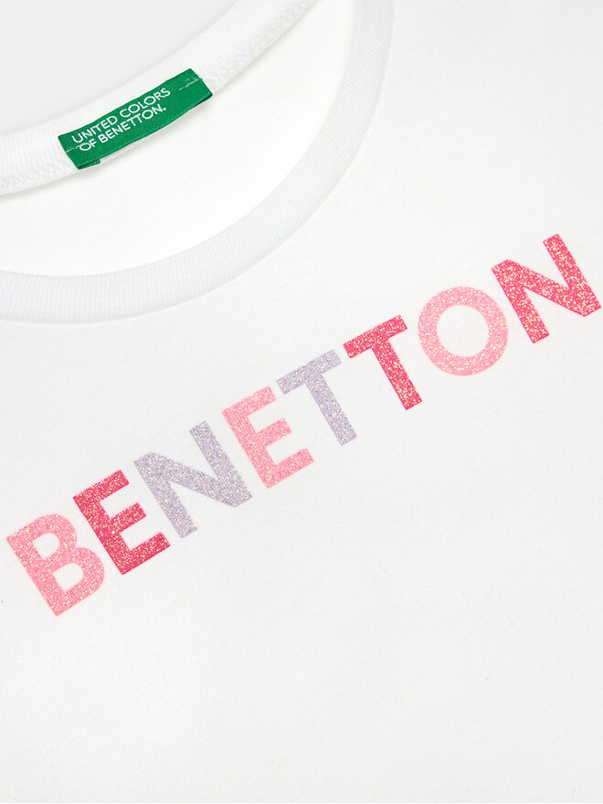 United Colors Of Benetton United Colors Of Benetton T-Shirt 3I1XC10H8 Weiß Regular Fit