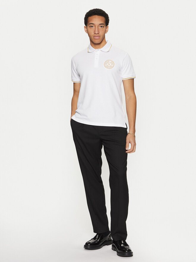 Versace Jeans Couture Versace Jeans Couture Polo marškinėliai 78GAGT00 Balta Regular Fit