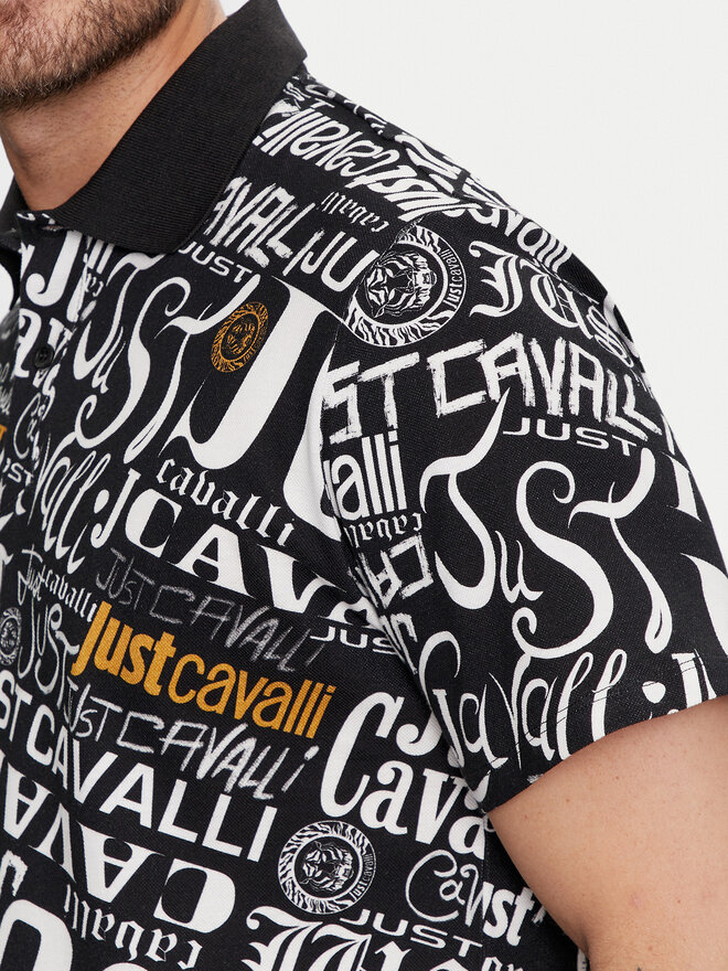 Just Cavalli Just Cavalli Poloshirt 75OAG6R0 Schwarz Regular Fit
