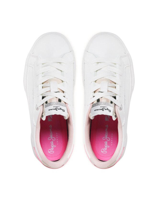 Pepe Jeans Tenisky Pepe Jeans Kenton Basic Girl PGS30549 Biela