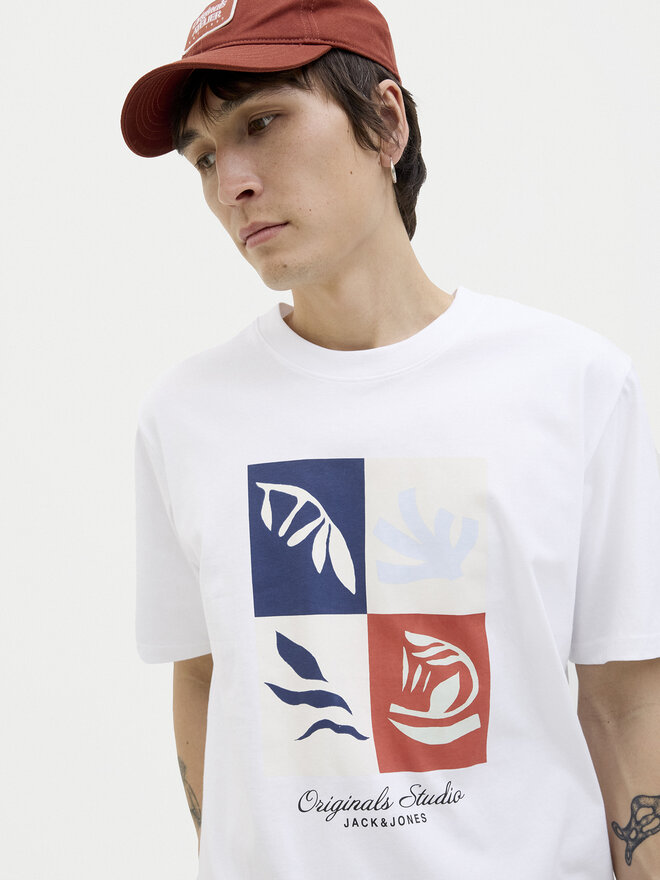 Jack&Jones Jack&Jones Marškinėliai Canggu 12277220 Balta Regular Fit