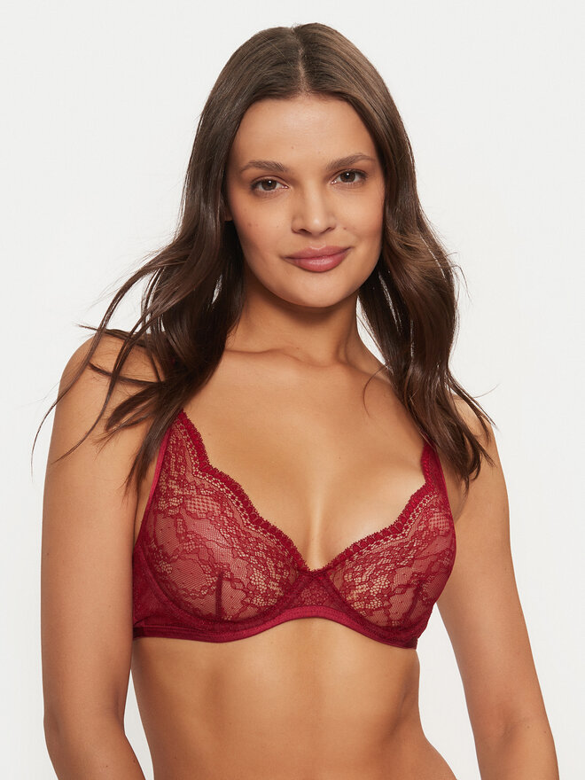 Hunkemöller Hunkemöller Bügel-BH 206365 Dunkelrot