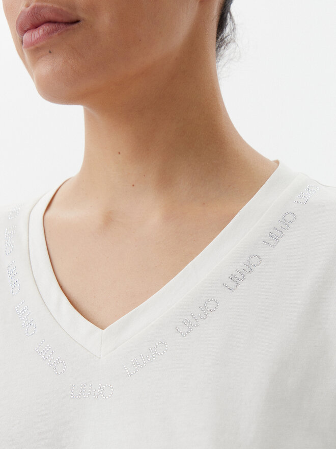 Liu Jo Sport Liu Jo Sport Marškinėliai TA5175 JS923 Écru Regular Fit