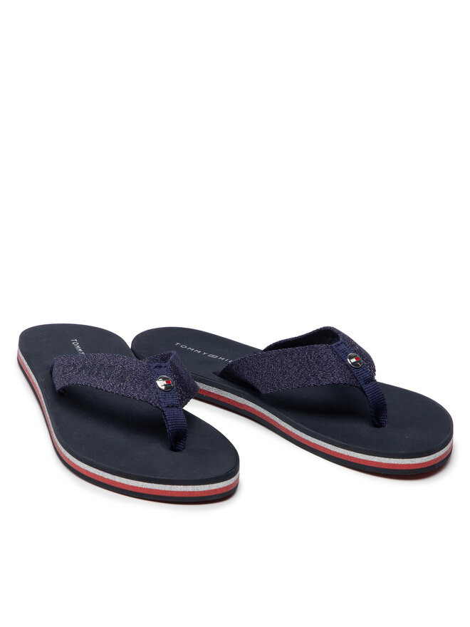Tommy Hilfiger Flip-flops Tommy Hilfiger Th Glitter Wrab Beach Sandal FW0FW06423 Sötétkék