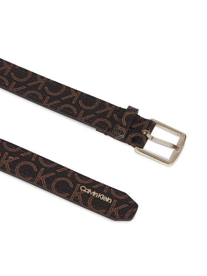 Calvin Klein Dámský pásek Calvin Klein Ck Must Sqr Let Tip K60K611296 Hnědá