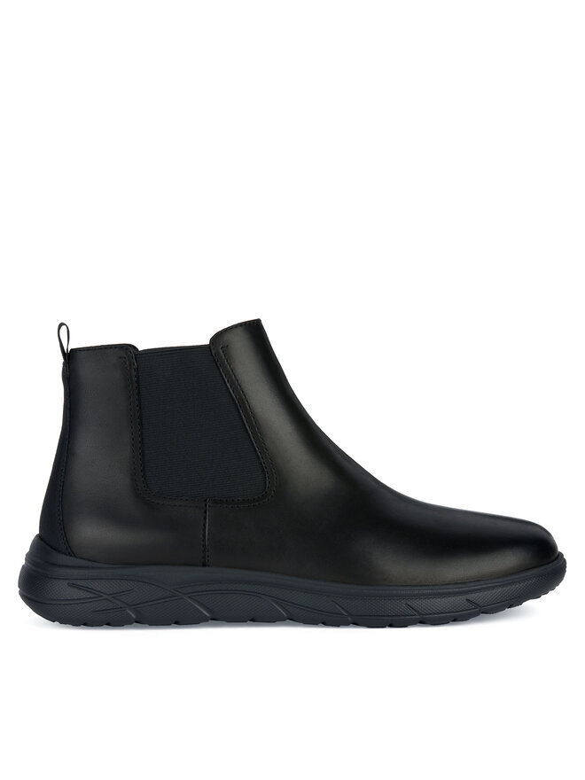 Geox Kotníková obuv s elastickým prvkem Geox U Portello U36E1A 00043 C9999 Černá