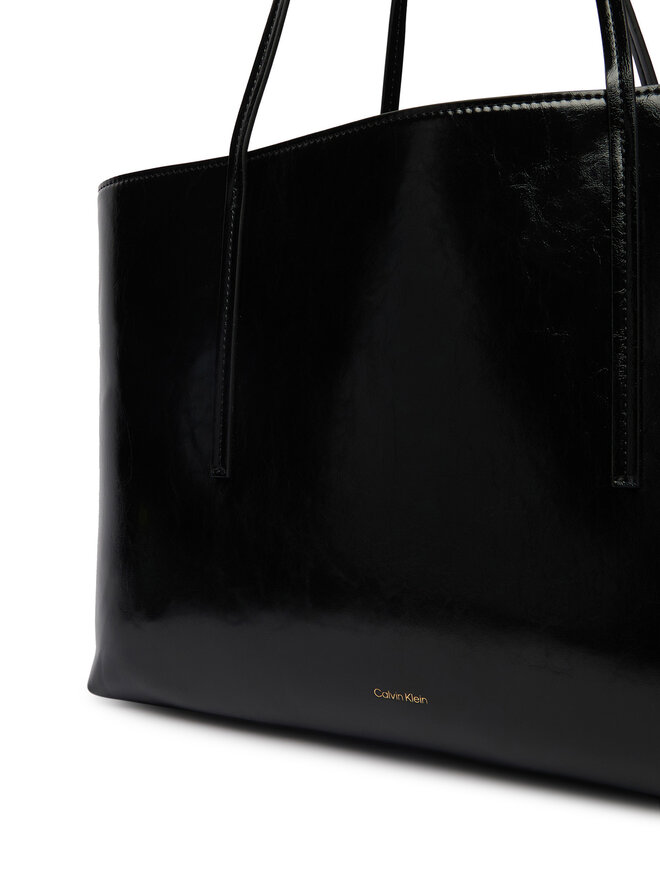 Calvin Klein Handtasche Calvin Klein Foil Logo Glossy LV04F3537G Schwarz