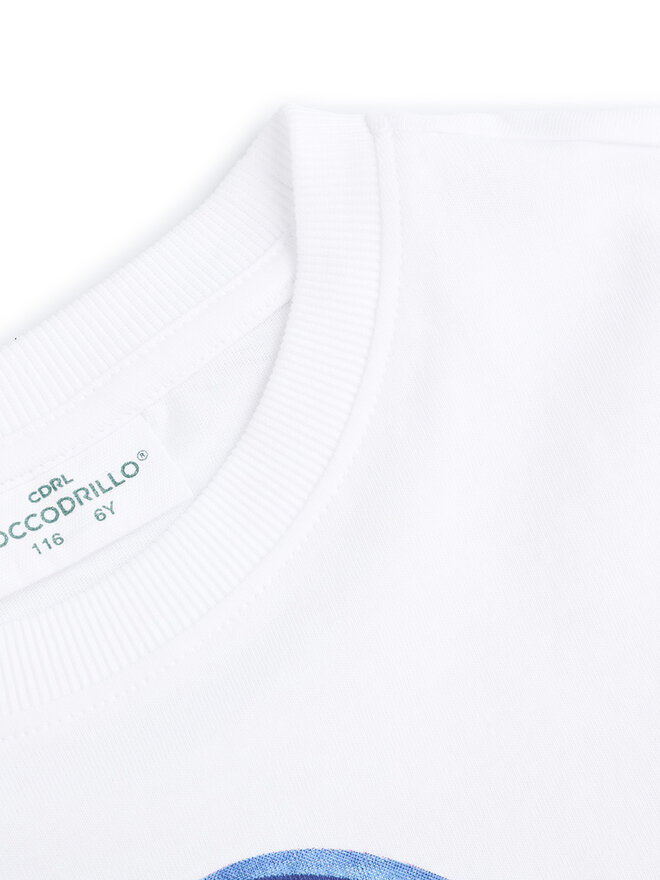 Coccodrillo Coccodrillo Majica WC5143201IBK Bela Regular Fit