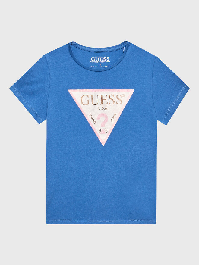 Guess Guess Marškinėliai K3GI27 K6YW1 Mėlyna Regular Fit