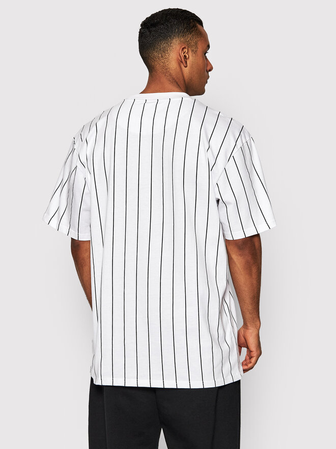 Karl Kani Karl Kani Marškinėliai Signature Pinstripe 6030152 Balta Regular Fit