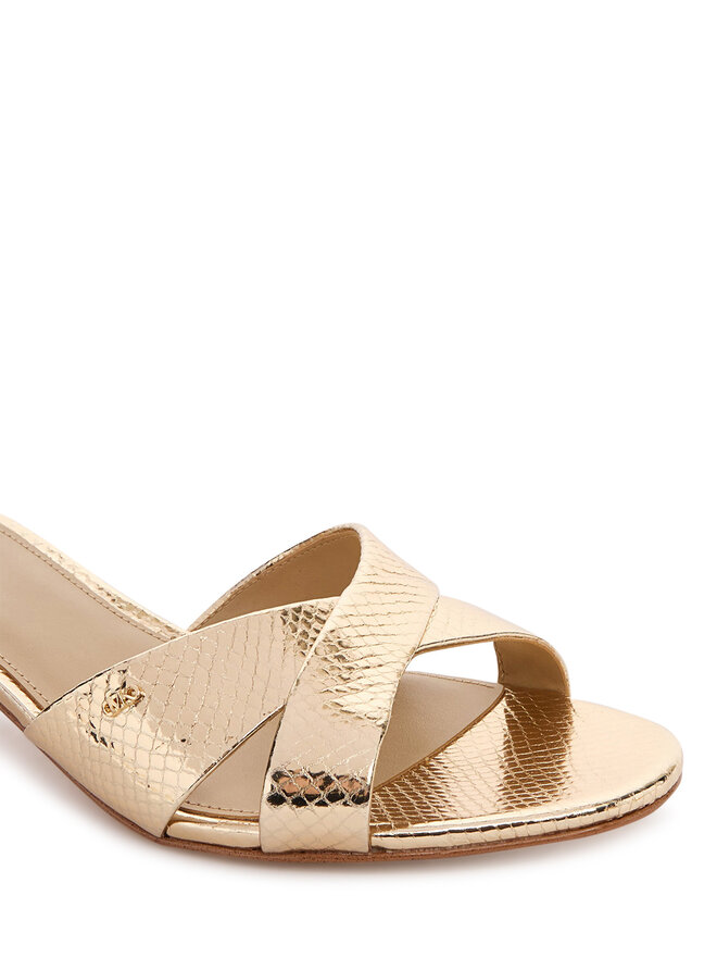 MICHAEL Michael Kors Pantoletten MICHAEL Michael Kors Cassidy Kitten 40S6CSMS1M Goldfarben