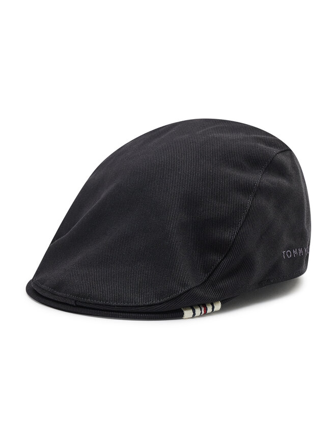 Tommy Hilfiger Schiebermütze Tommy Hilfiger Premium Casual Flat Cap AM0AM08618 Schwarz