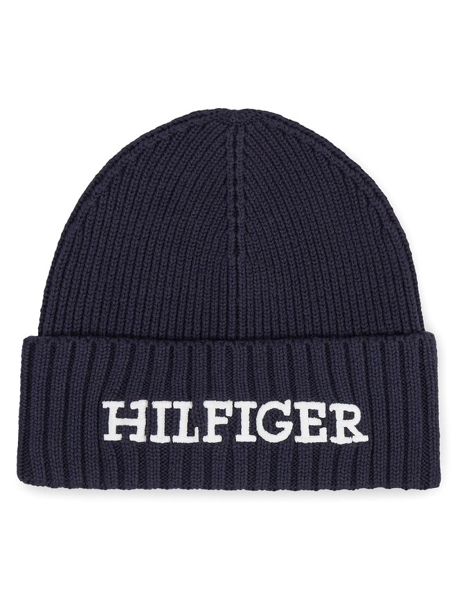Tommy Hilfiger Kapa Tommy Hilfiger Monotype Beanie AM0AM11737 Mornarsko modra