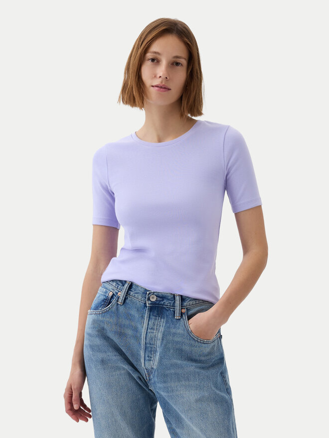 Gap Gap Marškinėliai 540635-11 Violetinė Slim Fit