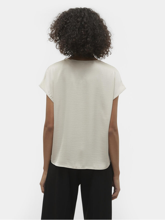 Vero Moda Vero Moda Majica Marys Dana 10300421 Écru Regular Fit