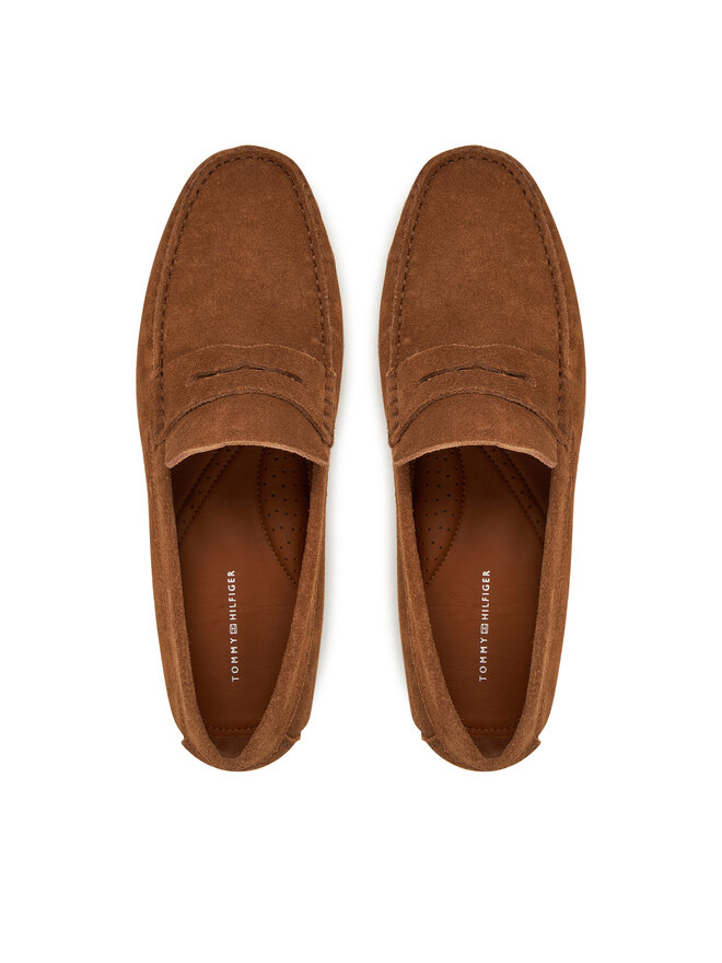 Tommy Hilfiger Mokassins Tommy Hilfiger Casual Hilfiger Suede Driver FM0FM04998 Braun