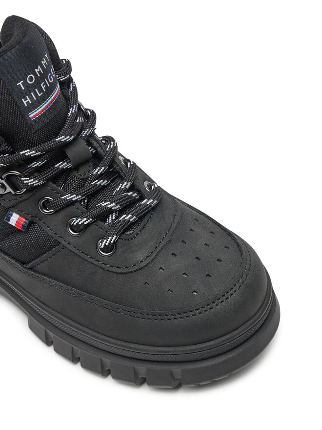 Tommy Hilfiger Schnürschuhe Tommy Hilfiger Lace-Up Bootie T3X5-33707-1492 M Schwarz