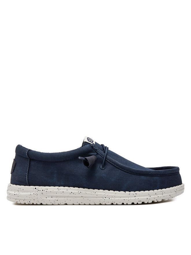 Mokassins Hey Dude Wally Canvas 40700 410 Dunkelblau eschuhe