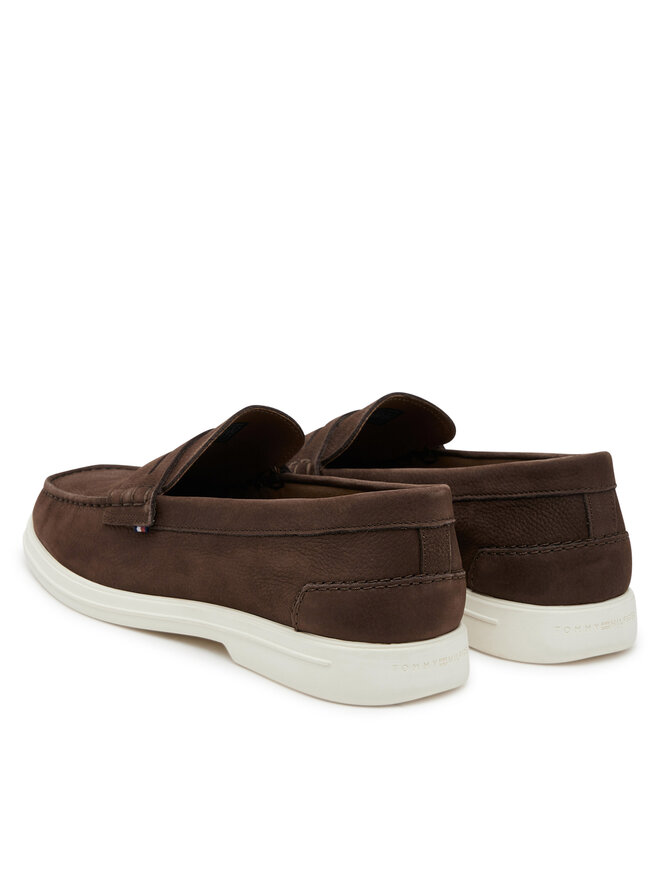Tommy Hilfiger Mokasíny Tommy Hilfiger Nubuck P Loafer FM0FM05350 Hnedá