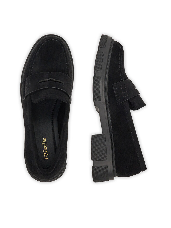 DeeZee Loafersy DeeZee LZP01 Czarny