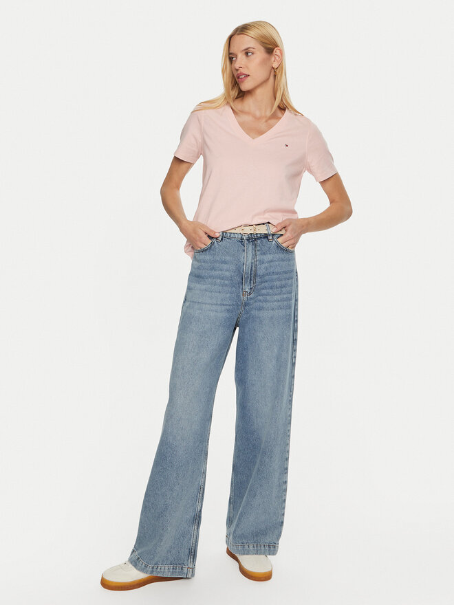 Tommy Hilfiger Tommy Hilfiger Póló WW0WW44177 Rózsaszín Regular Fit