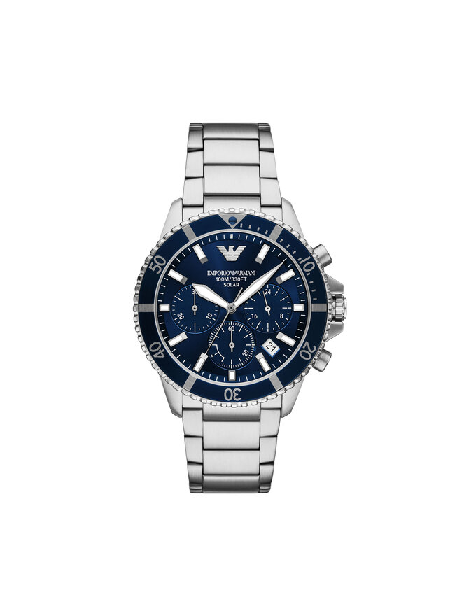 Emporio Armani Ročna ura Emporio Armani World Explorer AR11681 Srebrna