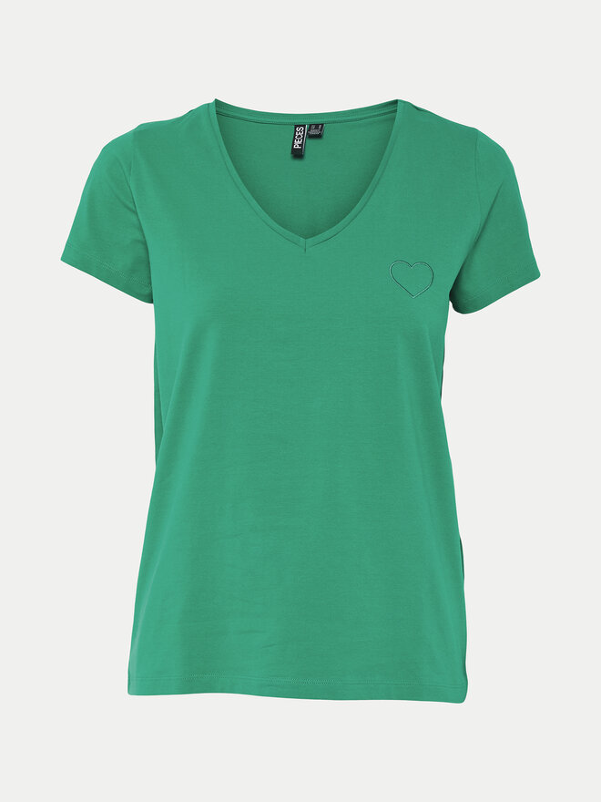 Pieces Pieces Camiseta New Billy 17102921 Verde Regular Fit