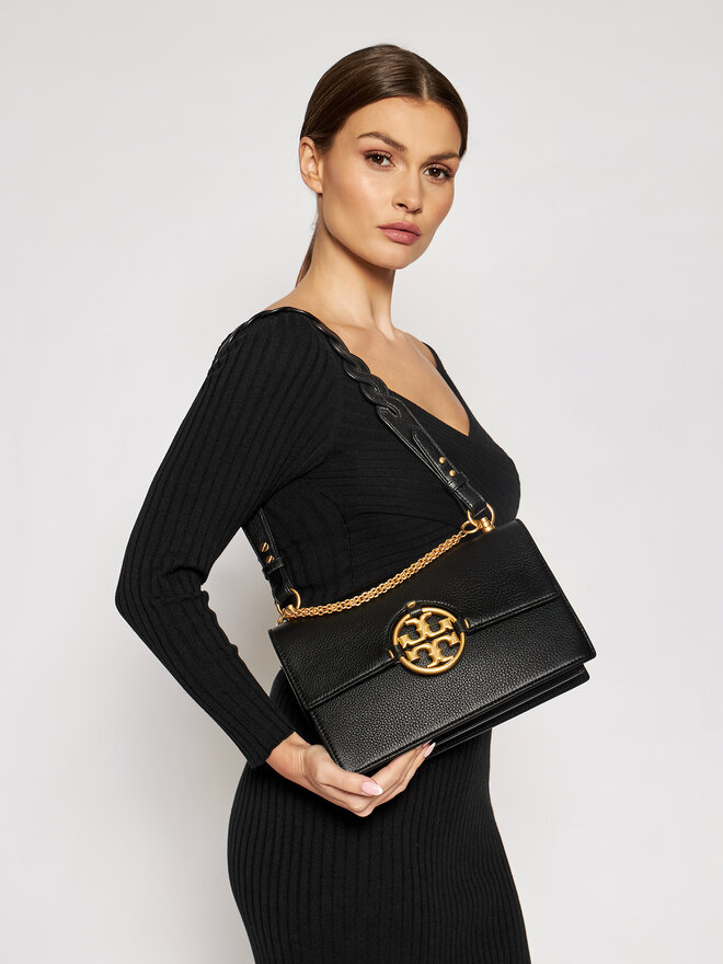 Tory Burch Táska Tory Burch Miller Shoulder Bag 81688 Fekete