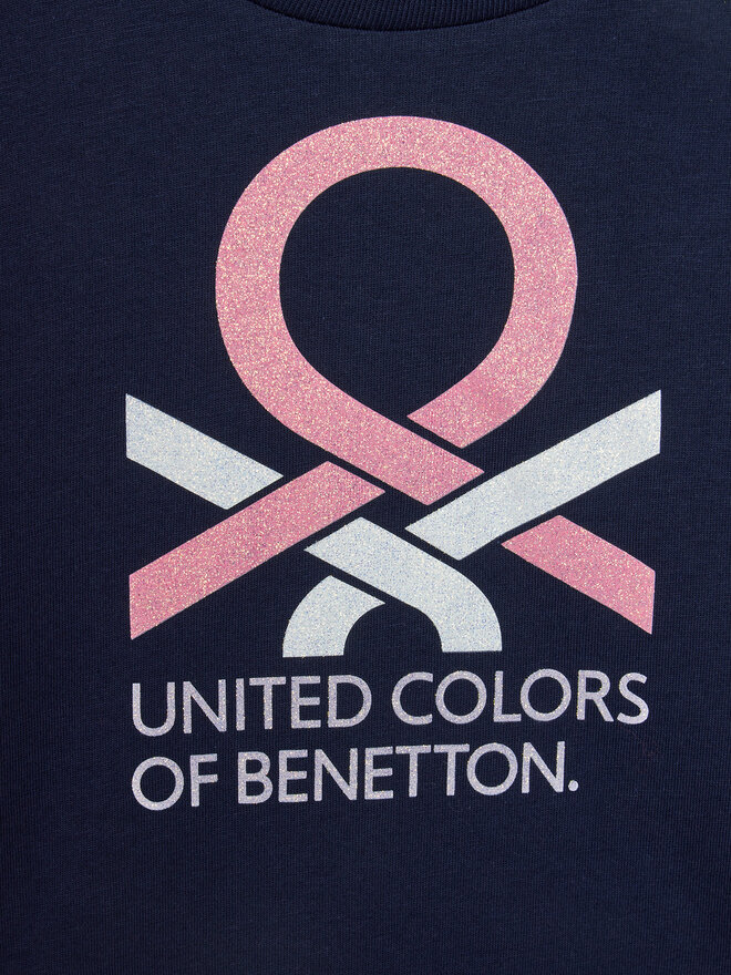 United Colors Of Benetton United Colors Of Benetton Marškinėliai 3I1XC10H8 Tamsiai mėlyna Regular Fit