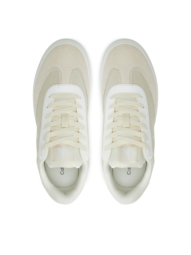 Calvin Klein Jeans Sneakersy Calvin Klein Jeans Classic Cupsole Low Mix Mg Wn YW0YW01636 Écru