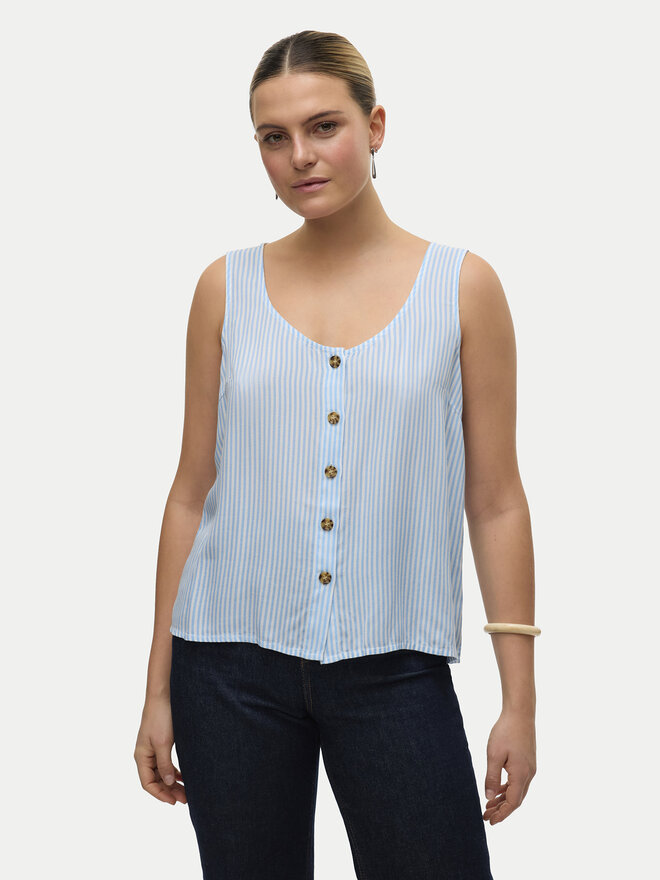 Vero Moda Vero Moda Top Bumpy 10325830 Svetlo modra Standard Fit