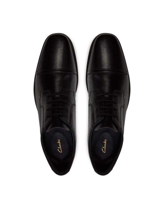 Clarks Półbuty Clarks Howard Cap 261620127 Czarny