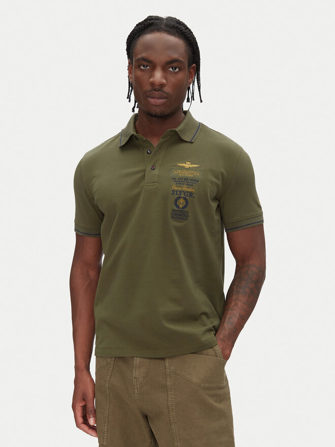 Aeronautica Militare Aeronautica Militare Poloshirt 251PO1853P191 Khakifarben Regular Fit