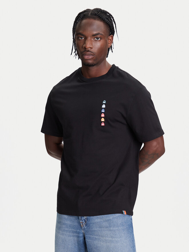 United Colors Of Benetton United Colors Of Benetton Camiseta 3BL0U10A1 Negro Oversize
