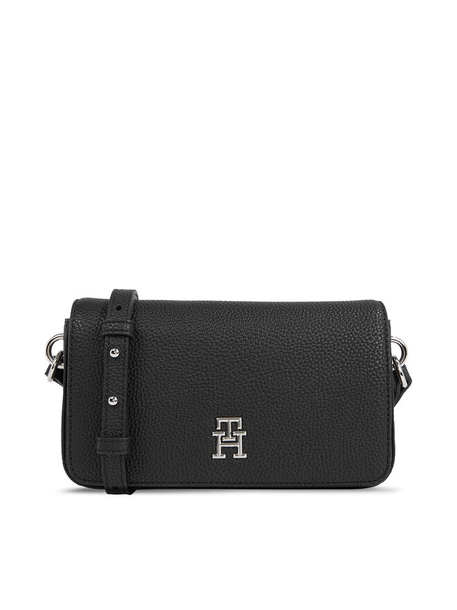 Tommy Hilfiger Kabelka Tommy Hilfiger Th Emblem Flap Crossover AW0AW15180 Černá