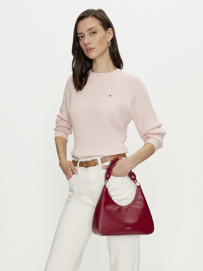 Tommy Hilfiger Táska Tommy Hilfiger Soft Leather Shoulder Bag AW0AW16293 Piros