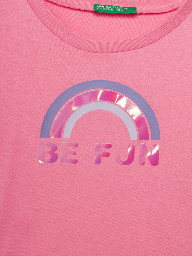 United Colors Of Benetton United Colors Of Benetton T-Shirt 3096G10E5 Rosa Boxy Fit